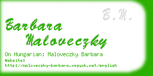 barbara maloveczky business card